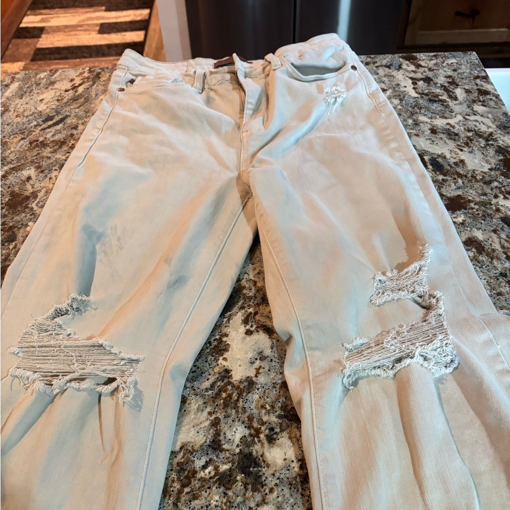 Judy Blue Women's Boot Cut Jeans - Cream